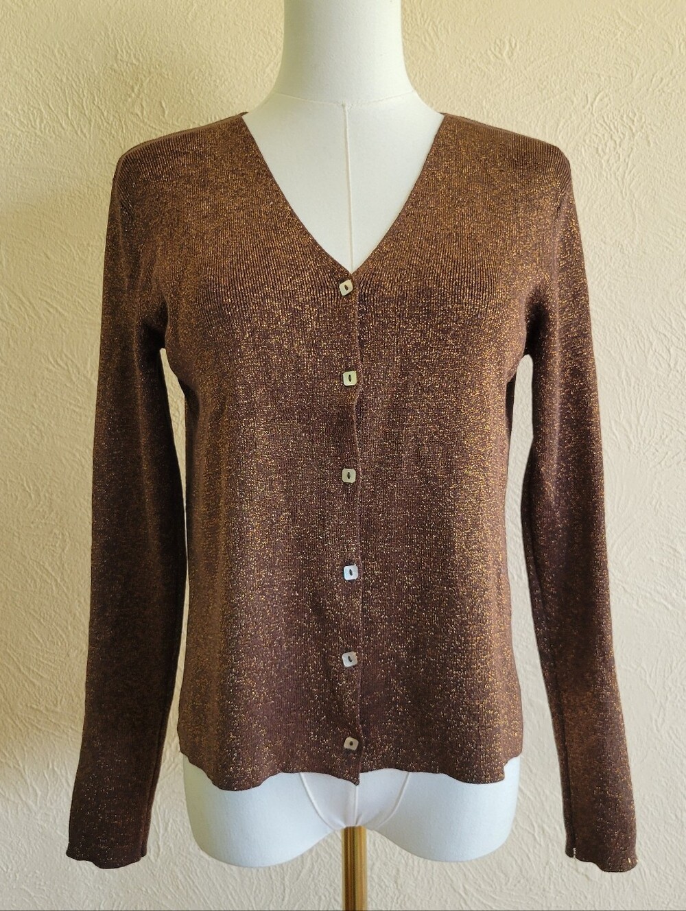 Joseph A. | Metallic Silk Knit Cardigan